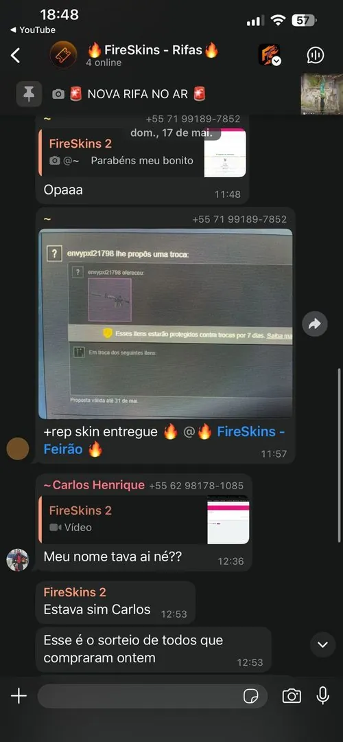 Cliente Fire Skins recebeu a skin direto na Steam